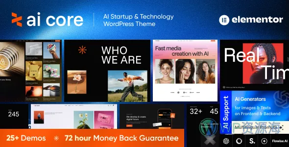 AI Core 人工智能创业科技 WordPress 主题插图-WP资源海 AI Core 人工智能创业科技 WordPress 主题