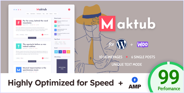 Maktub-极简轻量 WordPress 博客主题