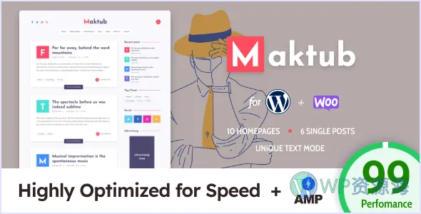 Maktub-极简轻量 WordPress 博客主题插图-WP资源海 Maktub-极简轻量 WordPress 博客主题