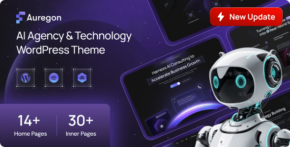 Auregon AI 机构与科技 WordPress 主题