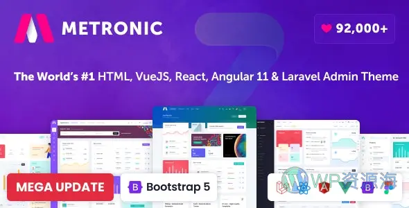 Pixelor 现代个人作品集网页模板插图1-WP资源海 Metronic v9.4.10 - Responsive Admin Dashboard Template