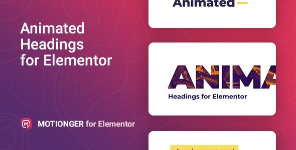 Motionger Elementor 动态标题 WordPress 插件