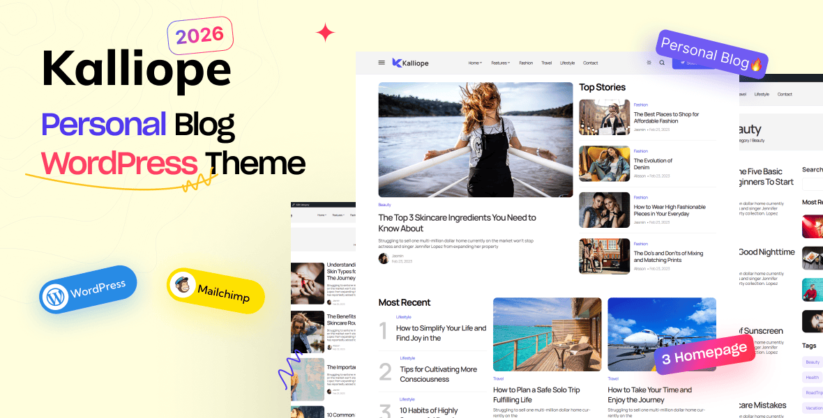 Kalliope 现代博客 WordPress 主题