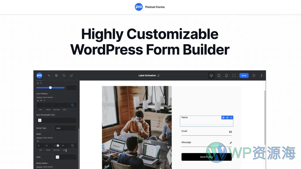 Piotnet Forms Pro 高度可定制 WordPress 表单构建器插件插图-WP资源海 Piotnet Forms Pro 高度可定制 WordPress 表单构建器插件