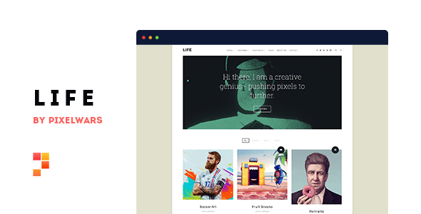 Life 盒式作品展示 WordPress 主题