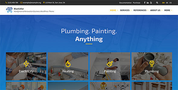 BlueCollar 维修与装修 WordPress 主题