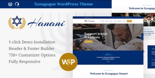 Hanani 犹太社区与会堂 WordPress 主题