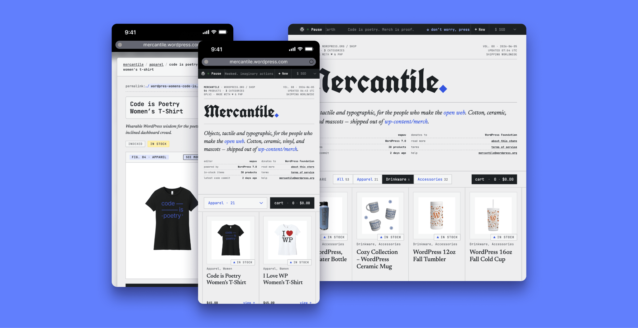 Mercantile 新店上线：WordPress 官方周边店