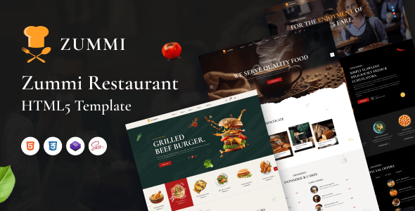 Zummi 餐饮主题 HTML 模板