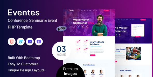 Eventes 会议活动 PHP 模板