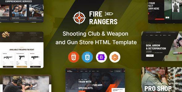 Fire Rangers 射击场 HTML 模板