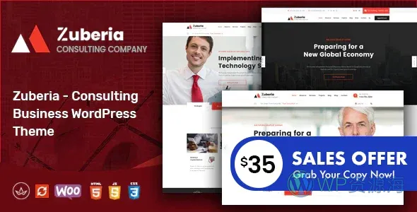Zuberia 商务咨询 WordPress 主题插图-WP资源海 Zuberia - Business Consulting Services WordPress Theme - Business Corporate