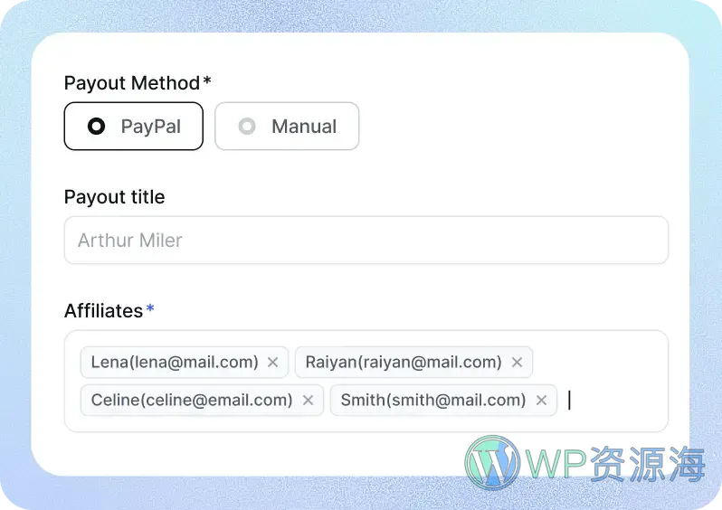 FluentAffiliate Pro 联盟营销插件插图5-WP资源海 Affiliate payouts of FluentAffiliate - best affiliate platform for WordPress