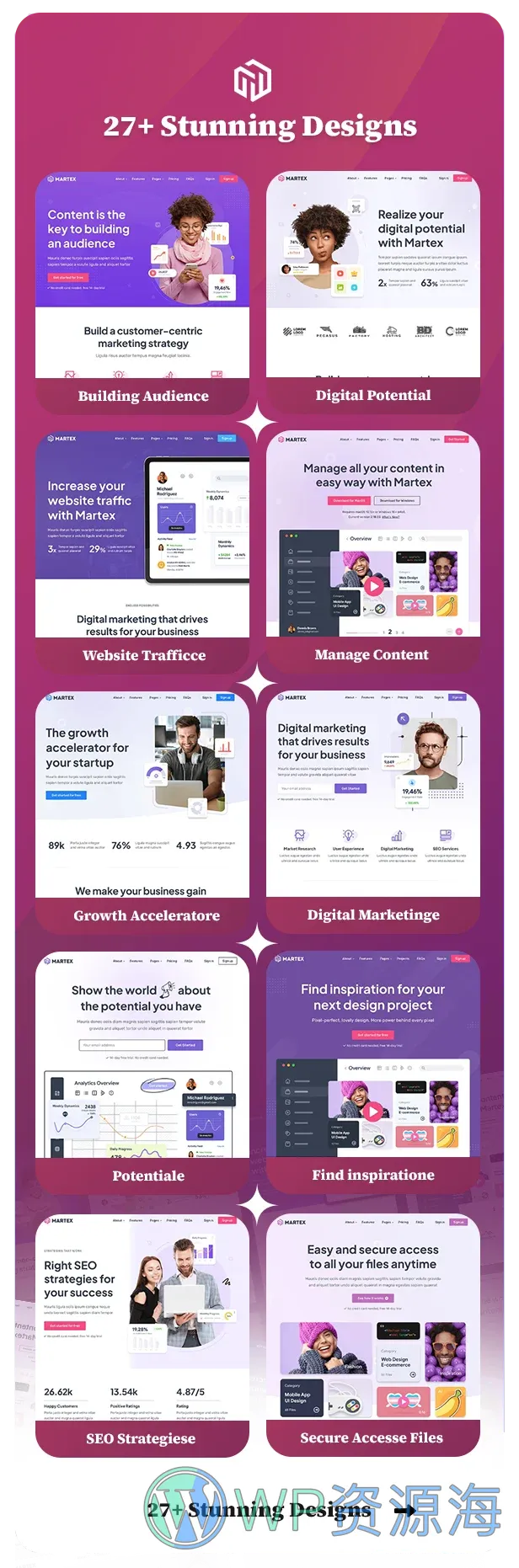 Martex-软件与 SaaS 落地页 WordPress 主题插图3-WP资源海 Martex - Software, SaaS & Startup Landing Page WordPress Theme with Automatic AI Content Writer - 3