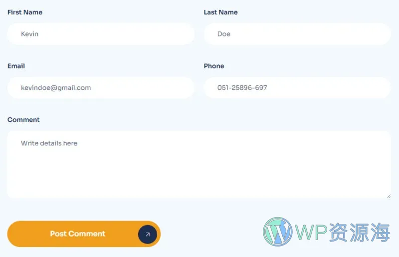屋面维修服务Elementor网站模板_一键导入快速建站插图6-WP资源海 维修 Elementor 模板表单预览
