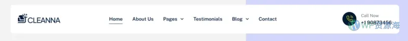 现代保洁服务公司Elementor网站模板_一键导入快速建站插图6-WP资源海 保洁 Elementor 模板页眉预览