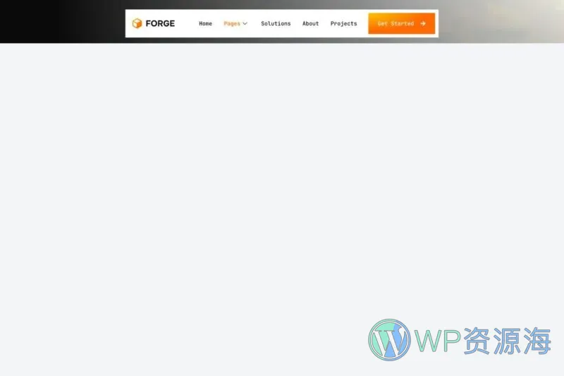 工业制造Elementor网站模板_一键导入快速建站插图6-WP资源海 制造业 Elementor 模板页眉预览