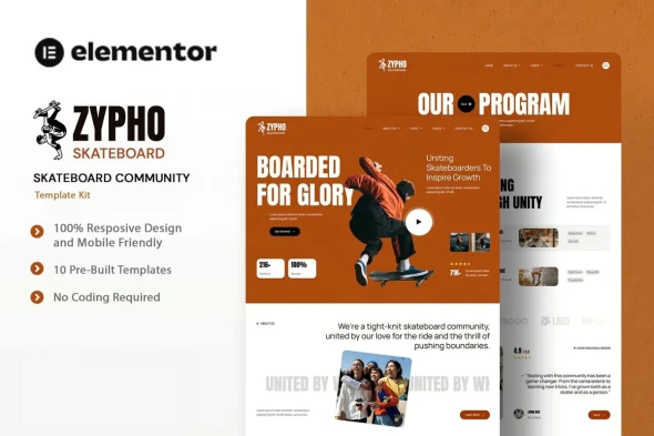 社交社区Elementor网站模板_一键导入快速建站