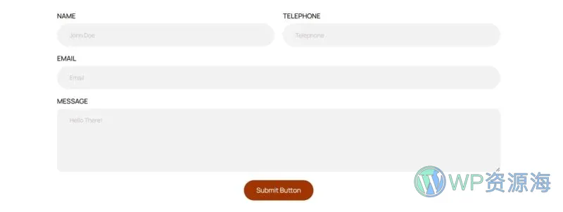 社交社区Elementor网站模板_一键导入快速建站插图6-WP资源海 社交 Elementor 模板联系表单预览