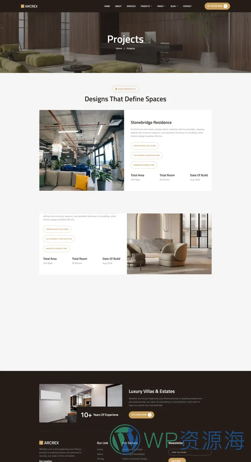 建筑室内设计Elementor网站模板_一键导入快速建站插图4-WP资源海 建筑/地产 Elementor 模板项目案例预览