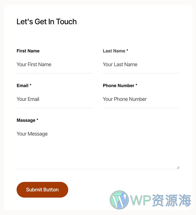 3D打印服务Elementor网站模板_一键导入快速建站插图2-WP资源海 制造业 Elementor 模板联系表单预览