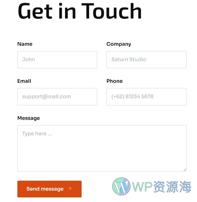 科学研究机构Elementor网站模板_一键导入快速建站插图7-WP资源海 科研/实验 Elementor 模板联系表单预览