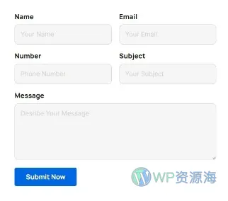 语言课程培训Elementor网站模板_一键导入快速建站插图6-WP资源海 教育/培训 Elementor 模板联系表单预览