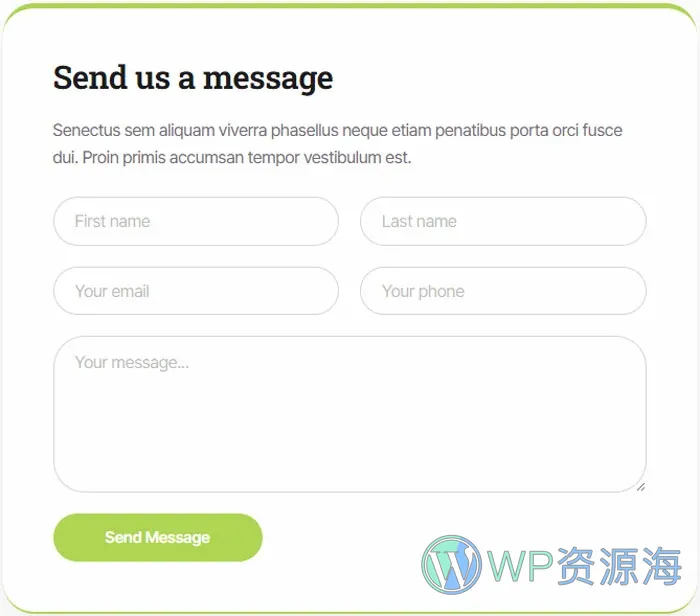 居家护理与私人看护Elementor网站模板_一键导入快速建站插图6-WP资源海 健康/医药 Elementor 模板联系表单预览