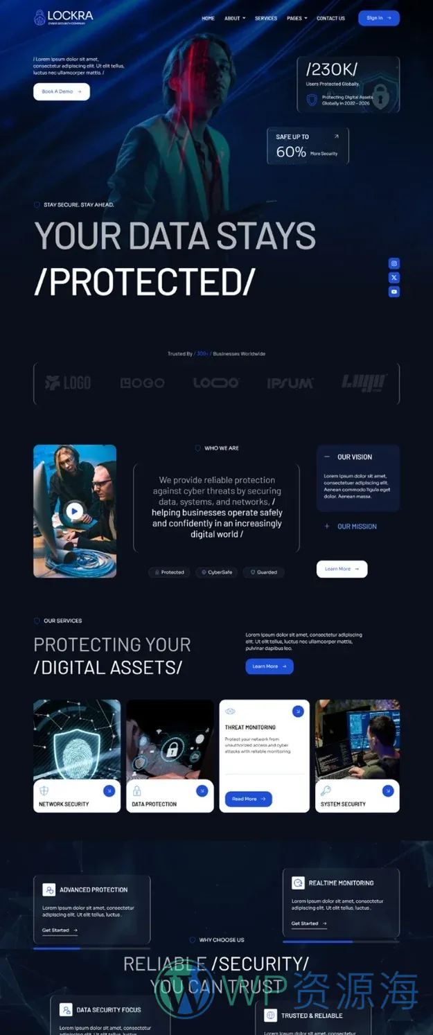 IT互联网 Elementor 模板首页预览