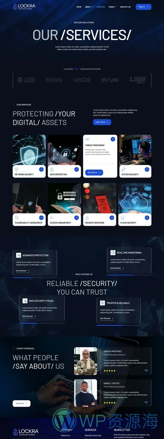 IT互联网 Elementor 模板服务页面预览