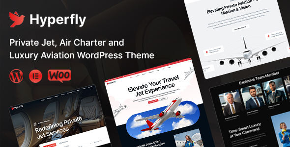 HyperFly 私人飞机包机豪华航空服务 WordPress 主题