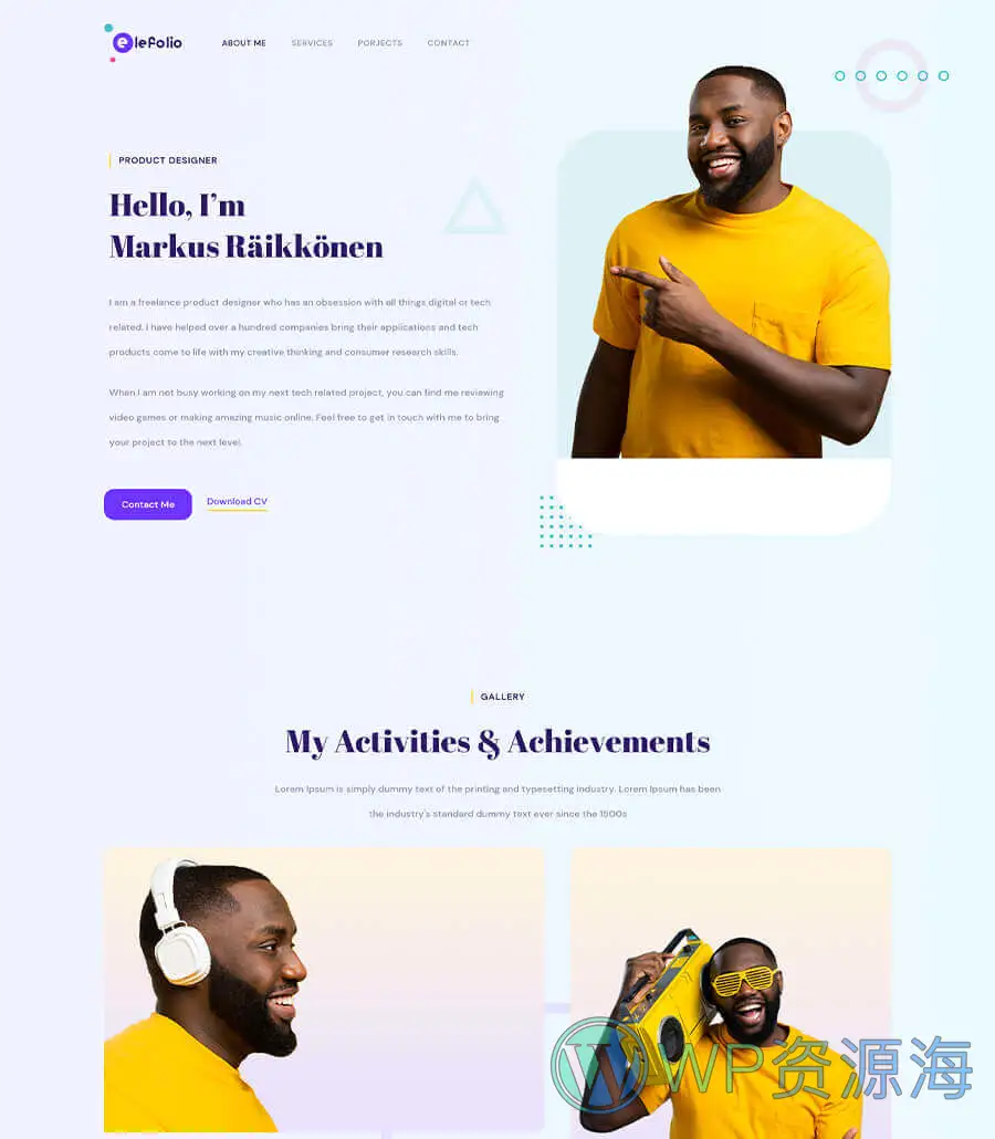 EleFolio About Page