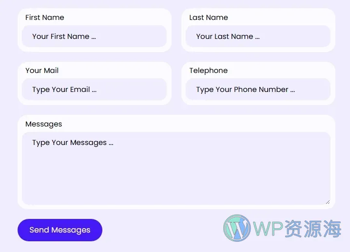 焦虑生活教练Elementor网站模板_一键导入快速建站插图7-WP资源海 服务/咨询 Elementor 模板联系表单预览