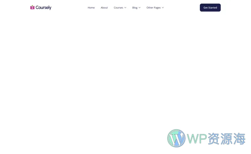在线课程教育Elementor网站模板_一键导入快速建站插图6-WP资源海 教育/培训 Elementor 模板页眉预览