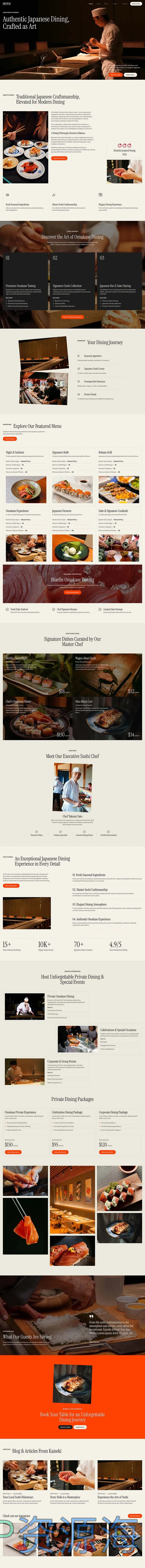 餐饮/食品 Elementor 模板首页预览
