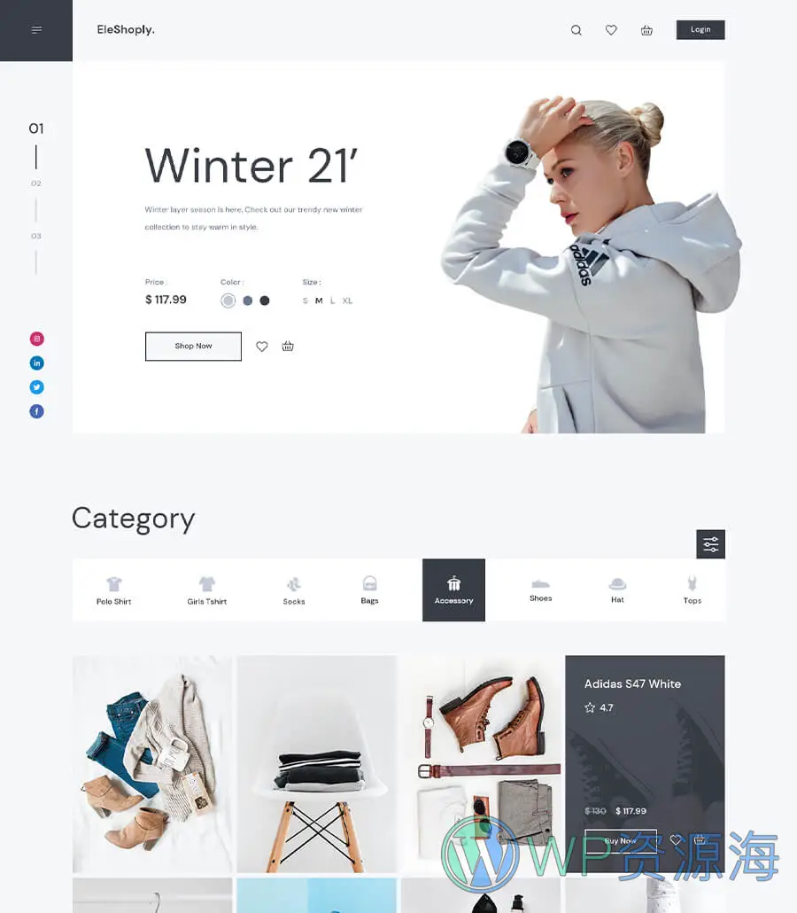 EleShoply Header Section