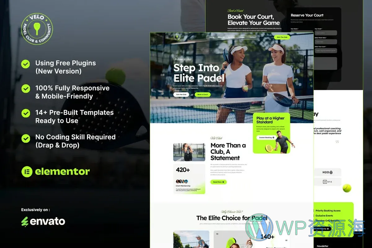 社交社区Elementor网站模板_一键导入快速建站插图-WP资源海 社交 Elementor 网站模板封面