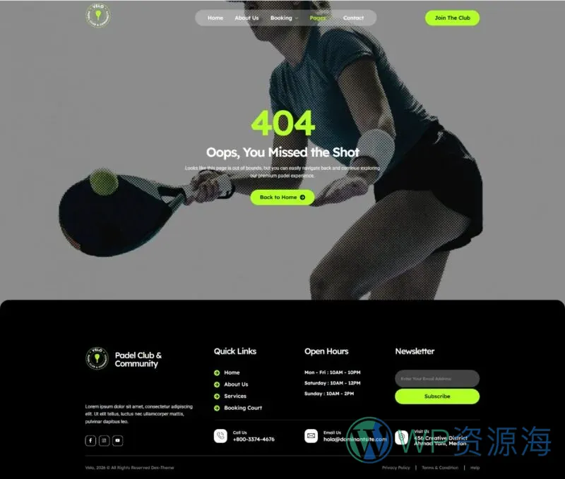 社交社区Elementor网站模板_一键导入快速建站插图4-WP资源海 社交 Elementor 模板错误页面预览