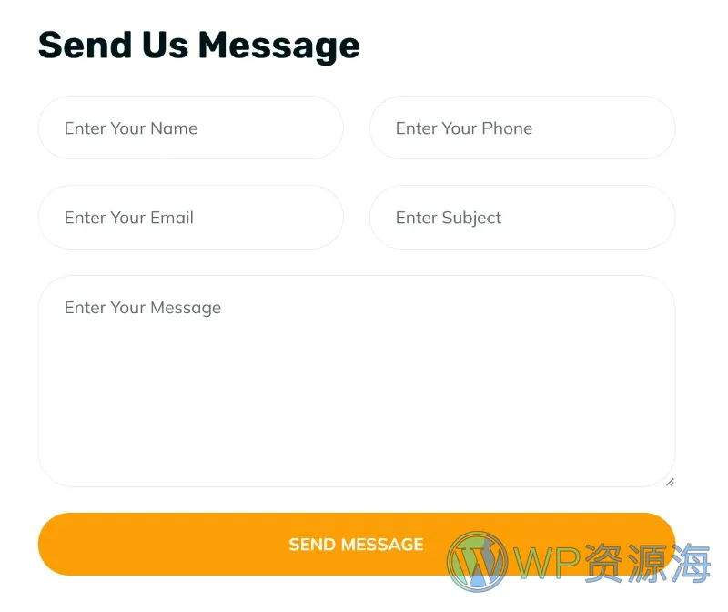 公益慈善捐赠Elementor网站模板_一键导入快速建站插图7-WP资源海 组织/机构 Elementor 模板联系表单预览