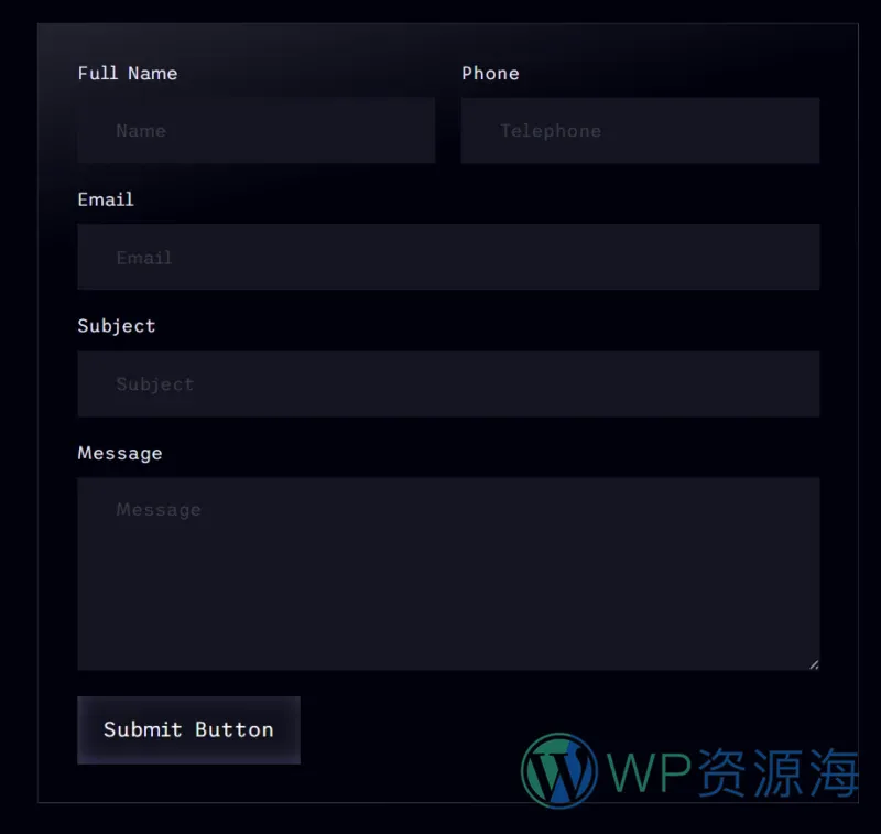 数字营销机构Elementor网站模板_一键导入快速建站插图7-WP资源海 广告/营销 Elementor 模板联系表单预览