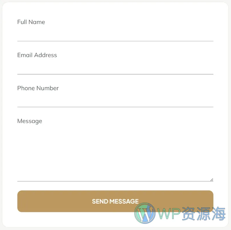 木工装修工匠Elementor网站模板_一键导入快速建站插图7-WP资源海 装修 Elementor 模板联系表单预览