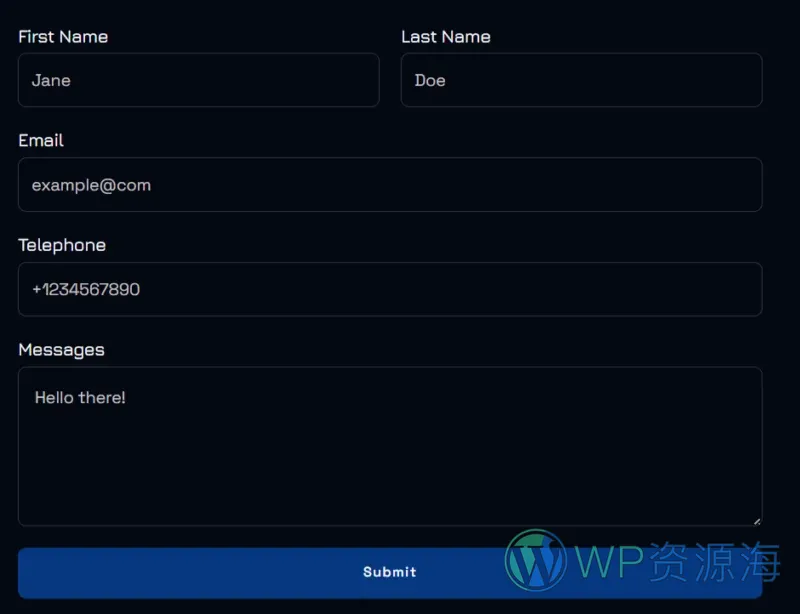 网络安全服务Elementor网站模板_一键导入快速建站插图7-WP资源海 IT互联网 Elementor 模板联系表单预览