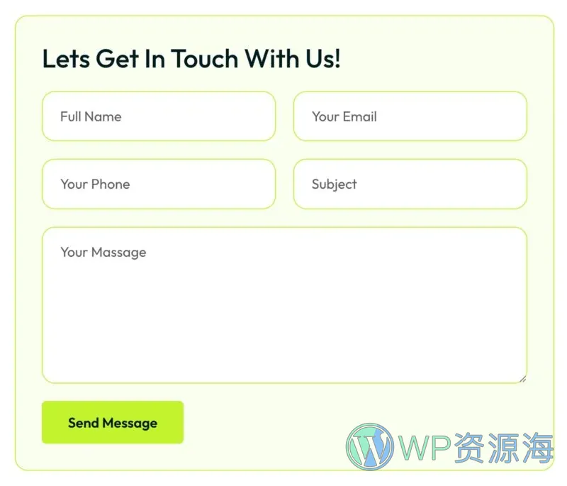 工业/工厂 Elementor 模板联系表单预览