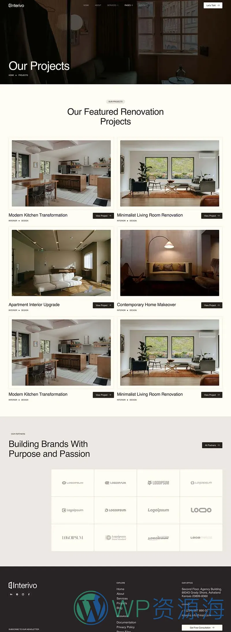 家居用品 Elementor 模板项目案例预览