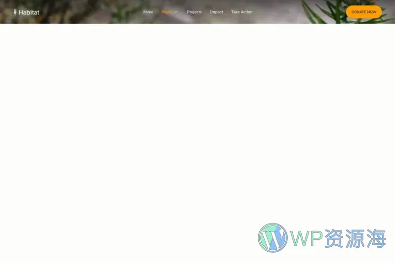 野生动物与生态保护Elementor网站模板_一键导入快速建站插图6-WP资源海 组织/机构 Elementor 模板页眉预览