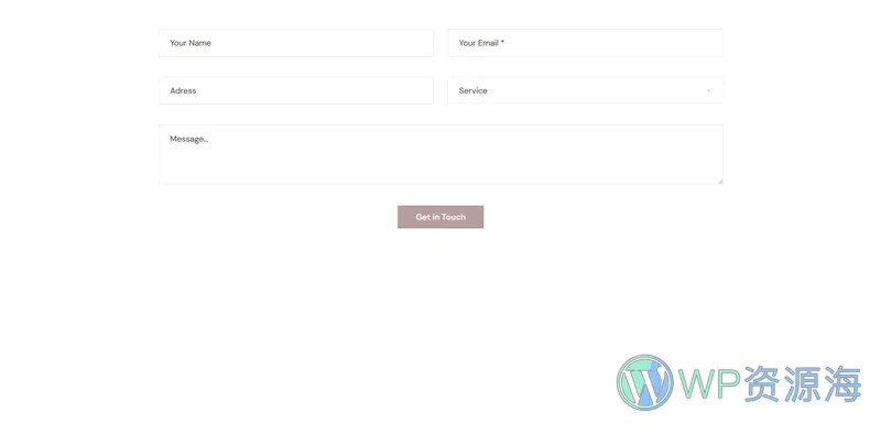 婚礼策划Elementor网站模板_一键导入快速建站插图6-WP资源海 婚礼/婚庆 Elementor 模板表单预览