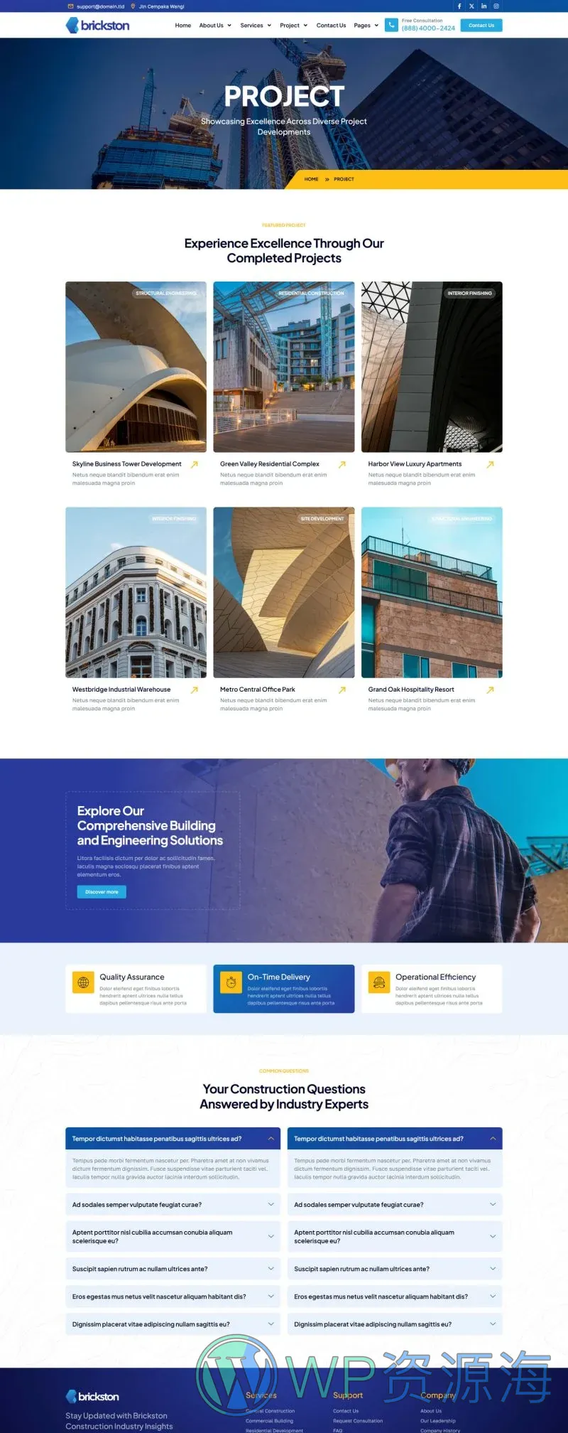建筑施工服务Elementor网站模板_一键导入快速建站插图3-WP资源海 建筑/地产 Elementor 模板项目案例预览