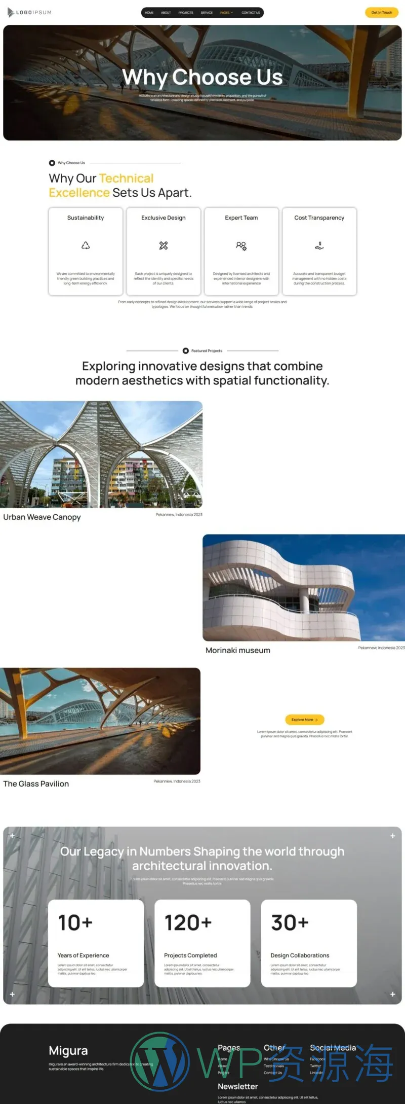 建筑空间设计Elementor网站模板_一键导入快速建站插图4-WP资源海 建筑/地产 Elementor 模板品牌优势预览