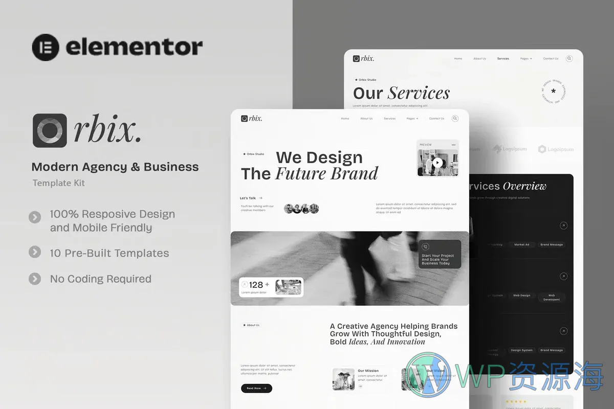 企业 Elementor 网站模板封面