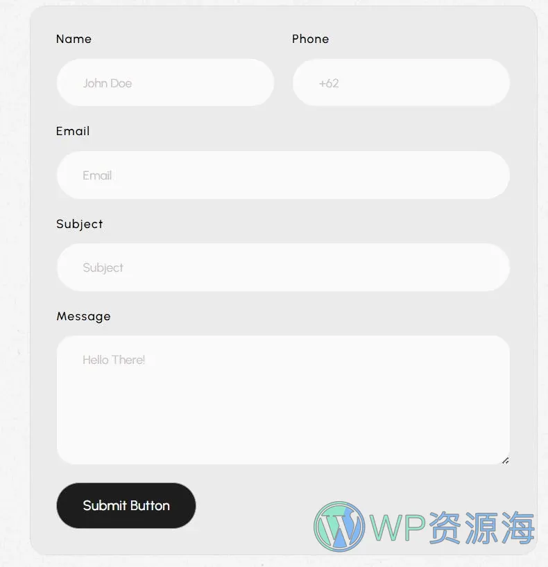 企业 Elementor 模板联系表单预览